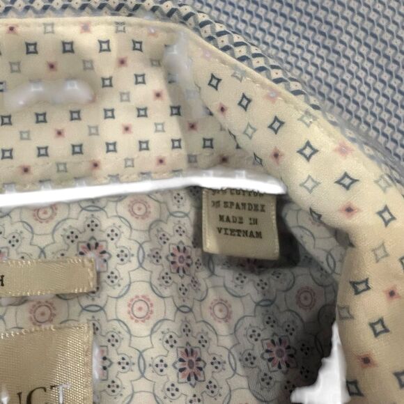 Construct blue slim fit button down shirt - Picture 4 of 8